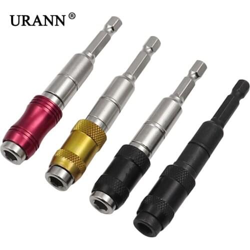 URANN 1Pcs 6.35mm Universal Magnetic Connection Extension Rod Electric Drill Screwdriver Quick Adapter Shaft Extension Hex Rod