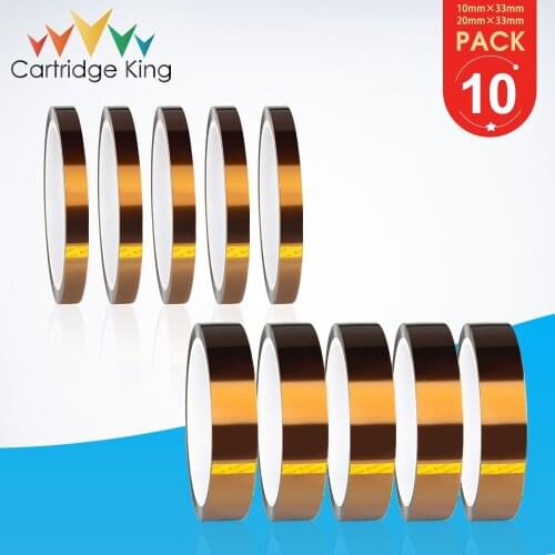 10PK 10/20x33M High Temperature Heat Resistant Insulation Tape Polyimide Sublimation Tapes Use for 3D Pirnter