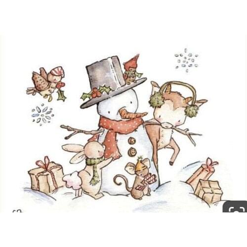 10x8 snowman Transparent Clear Rubber Stamp Sheet Cling Scrapbooking Photo Album PaperCard DIY Craft