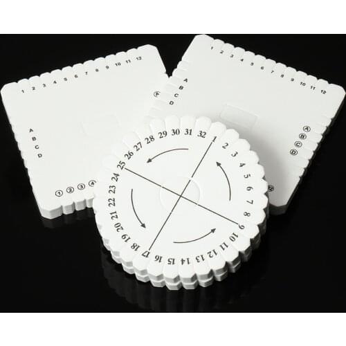 2Pcs Round Square Kumihimo knitting Cord Disc Disk Braiding Tool Beading Plate DIY Jewelry Foam Board for Handmade Craft Making
