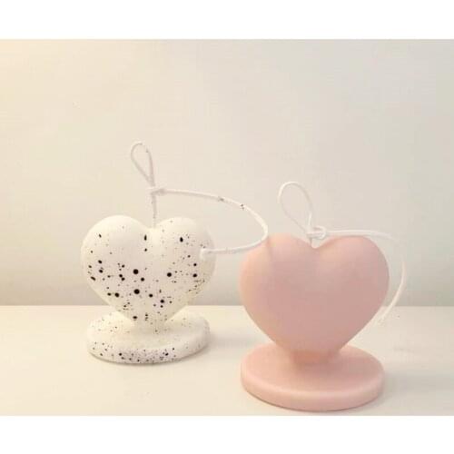 3d Columnar Love Candle Silicone Mold Romantic Love Candle Gift Handmade Soap Mold Home Decor Candle Making Moulds