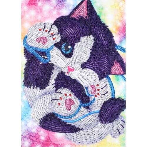 Cute Cat Special Shaped Rhinestone DIY Diamond Painting