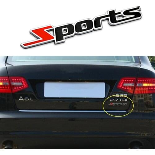 Car styling 3D Metal SPORT Stickers For Ford Focus 2 3 4 Mondeo Fusion Kuga Ecosport Fiesta Falcon EDGE EVOS