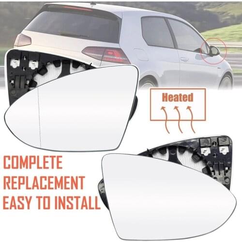 Car Side Rearview Mirror Glass Heated Wing Mirror Glass Accessories for Golf Mk7 2013 - 2017