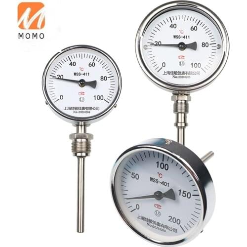 Bimetallic Thermometer Stainless Steel Shock-Resistant Anti-Corrosion Boiler High Temperature Pointer Thermometer