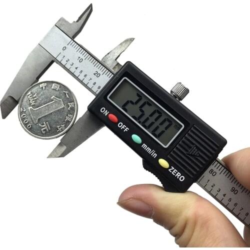 0-100mm 4inch stainless steel digital vernier caliper pocket plastic caliper mini gem caliper micometer thickness measure tool