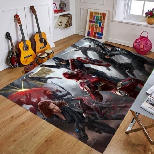 Multiple Sizes Baby Playmat The Avengers Carpet Mat Spiderman Iron Man Captain America Rug Birthday Gift Mats for Kids