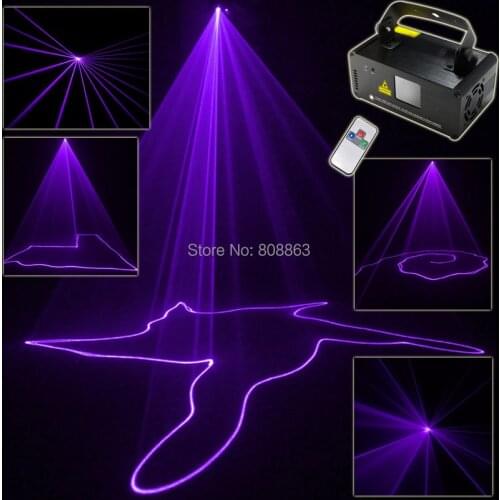 ESHINY Violet Purple Laser Line Beam Scan Remote DJ Dance Bar Xmas Party House Disco DMX Lighting Effect Stage Light Show N8B192