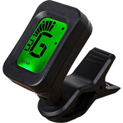 Guitar Tuner Rotatable Clip-on Tuner LCD Display Chromatic Acoustic Guitar Bass Parts