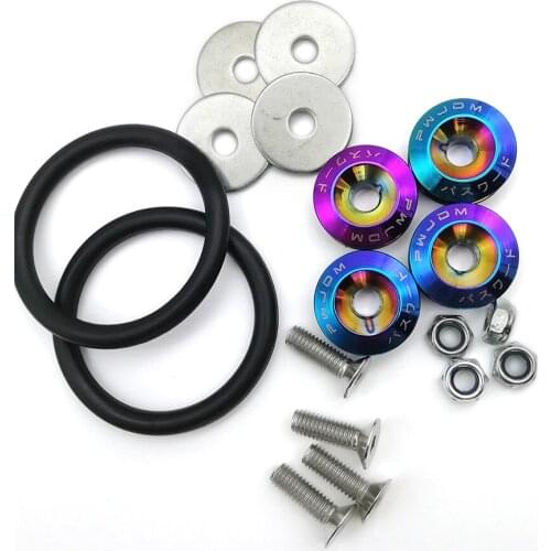 Chrome Quick Release Fasteners For Car Bumpers Fender Trunk Hatch Lids Kit