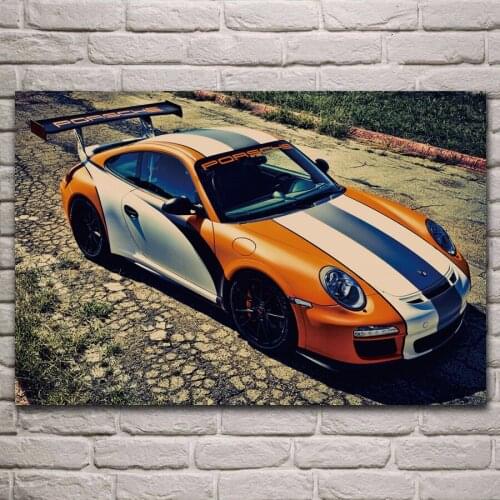 Beautiful exotic sport car supercar artwork multi fabric poster living room home decor canvas silk art print KJ346
