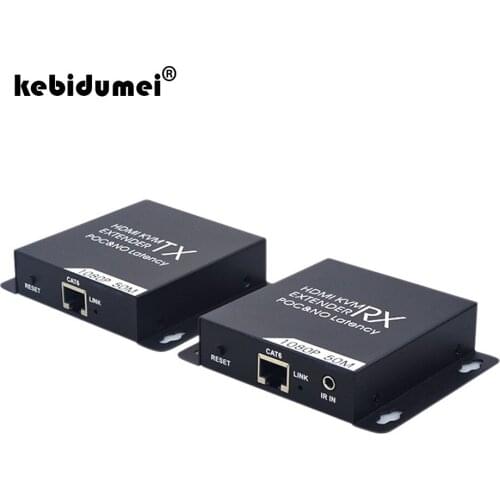 50M KVM Extender HDMI Extender IR HDMI KVM Extender by CAT5e/6 TCP/IP Full HD Support POC 3D HDCP EDID One Sender+One Receiver