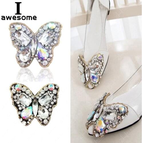 Bow DIY Shining Rhinestone Bridal Wedding Party Shoes Accessories For High Heels Sandals Boots Shoe Decorations Shoes flower