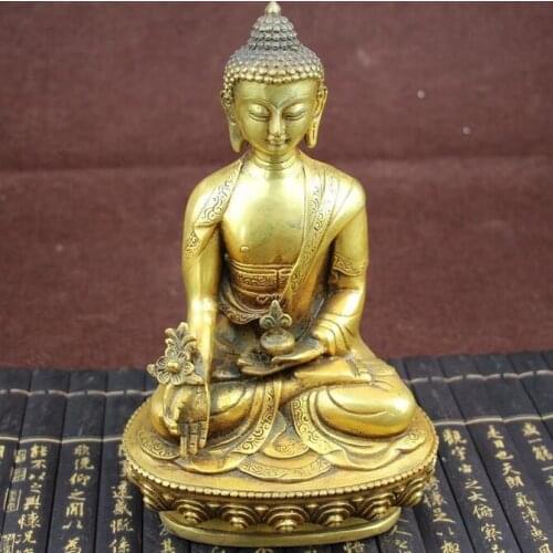 Copper Statue Large Tibet Tibetan brass Medicine Buddha Statue Decoration Crafts