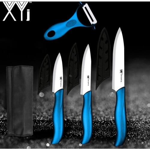 XYj Chef Ceramic Knife Set With Knife Carrying Bag Ceramic Peeler Paring Peeling Fruit Vegetable Kitchen 3'' 4'' 5'' 6'' INCH