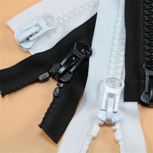 No.5 resin zippers for sewing coarse tooth double open double zipper sleeping bag tent down jacket zipper black white FC151