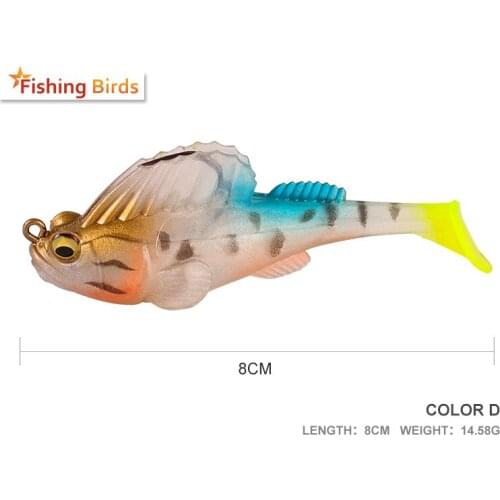 Cat Claw T-tail Fishing Lure Premium Series Fishing Lure Treble hook soft Bait 14g 80mm Professional Fishing Full Water Laye Use