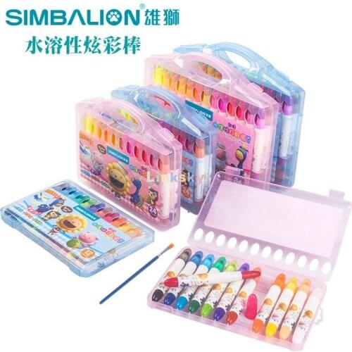 SIMBALION silky painting crayon Crayons Set of 24/36 Colors - Smooth Easy Glide Crayons - Bright, Blendable and Washable