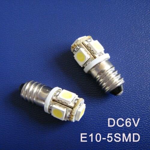 High quality DC6.3V 6V E10 Led Warning Signal Indicating Lamp Pilot lamp Instrument Light pinballs Bulbs free shipping 20pcs/lot