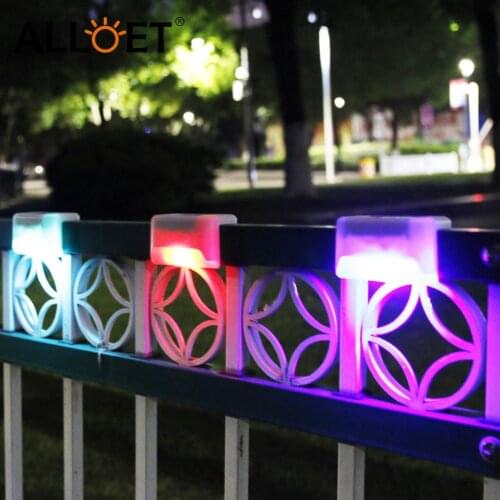 4pcs LED Solar Path Stair Lights IP65 Waterproof Outdoor Garden Yard Fence Wall Lawn Landscape Lamp Staircase Night Light