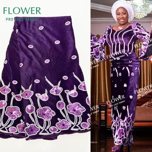 Traditional Wedding Flannelette Lace Fabrics 5 Yards For Bride Or Bridesmaids Sewing Clothes African Guinea Velvet Lace Material