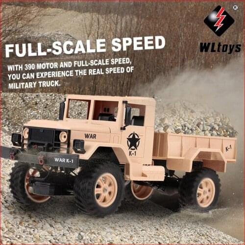 WLtoys 124302 1:12 RC Car 2.4GHz 4WD Full-Scale Speed 1200G Load Military Off-road RC Car for Beginners Toys for Children