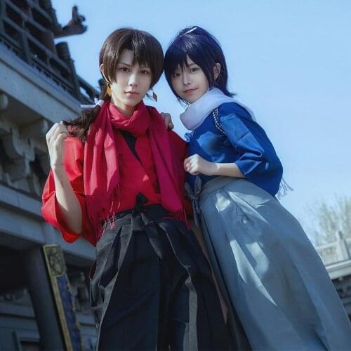 Japanese Kimono Men Dress Traditional Daily Kimono Red/Blue Samurai Clothing Japan Style Cosplay Performance Clothing DQL1884