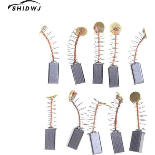 10pcs 5x5 x8mm Mini Drill Electric Grinder Replacement Carbon Brushes Spare Parts for Electric Motors Dremel Rotary Tools