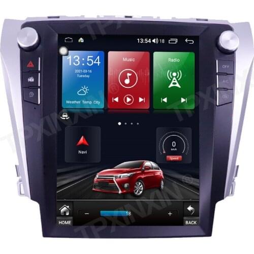 128GB Tesla Style Screen 360 Android 10 Car Radio For Toyota Camry 2012 - 2016 Multimedia Video DVD Player Navigation GPS 2din