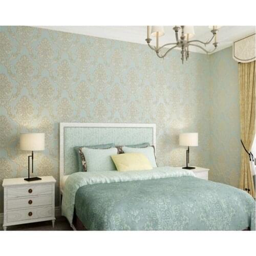 Beibehang 3D three-dimensional non woven wallpaper European Damascus wallpaper bedroom living room TV background papel de parede