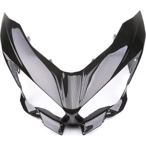 Motorcycle Accessories Shell Lamp Housing Head Cover Carbon Fiber For Kawasaki Ninja 400 2018 2019 Modified Car Shell Black