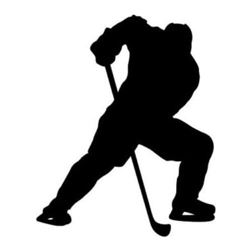 Car Stickers Ice Hockey Creative Fashion PVC Car Decoration Accessories Stickers Waterproof Sunscreen Black/white,10cm*8cm