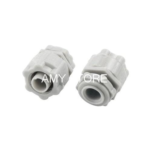 White Plastic Waterproof 16mm Thread Outsid Dia Cable Cable Glands
