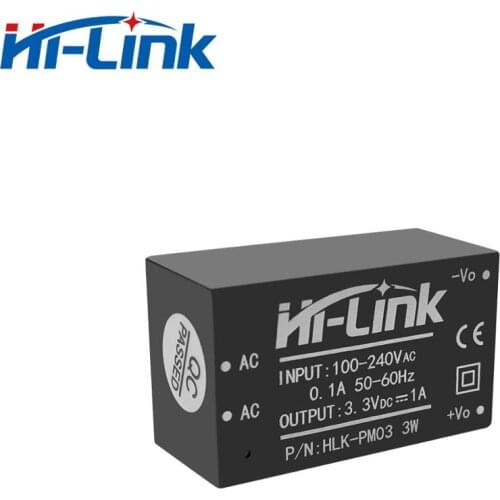 Free ship 5pcs/lot Hi-Link 220V to 3W 3.3V 1000mA output AC-DC power transformer for LED/TV/Smart Home