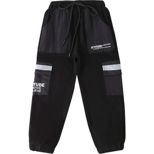 Black Kids Girls Cotton Summer Casual Pants Sports Gym Workout Clothes Elastic Waistband Drawstring Pants Trousers Sport Bottoms