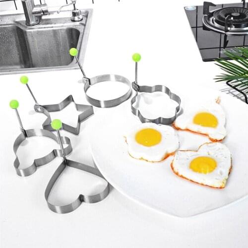 Thickened stainless steel omelette machine model, poached egg mold, heart-shaped fried egg mold, creative omelet ring