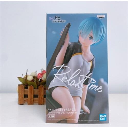 BANDAI Banpresto RE ZERO Ram t-shirt Chair Anime Toys Figure BP17419