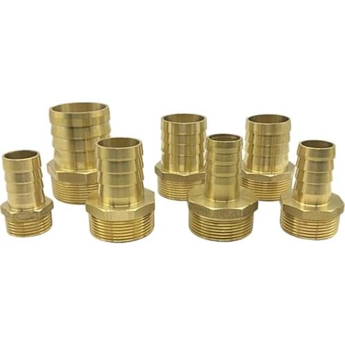 Brass Pipe Fitting 6mm - 25mm 8 10mm Hose Barb Tail 1/8" 1/4" 3/8" 1/2" 3/4" 1" Male Connector Joint Copper Coupler Adapter