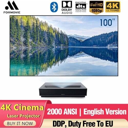 Xiaomi Fengmi English Interface Laser Projector TV 4K Cinema 150 Inch Wifi TV Home Theater 2GB 64GB Support 3D HDR10 Dobby DTS