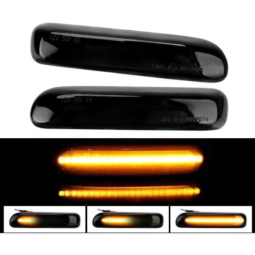 LEEPEE 2Pcs/set Dynamic Turn Signal Flashing Indicator LED Side Marker Lamp for BMW E46 3 Series Limo Coupe Cabriolet Touring