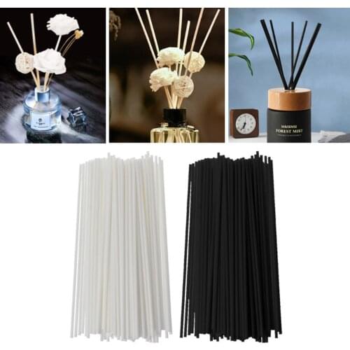 2021 100Pcs 19cmx3mm Fiber Sticks Diffuser Aromatherapy Volatile Rod for Home Fragrance Diffuser Home Decoration