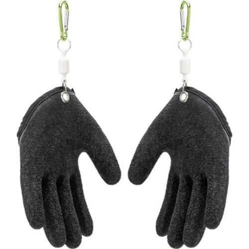 1PC Fishing Gloves Magnet Release Fisherman Catch Fish Gloves Cut Puncture Resistant Anti-slip Latex With Hooks Apparel