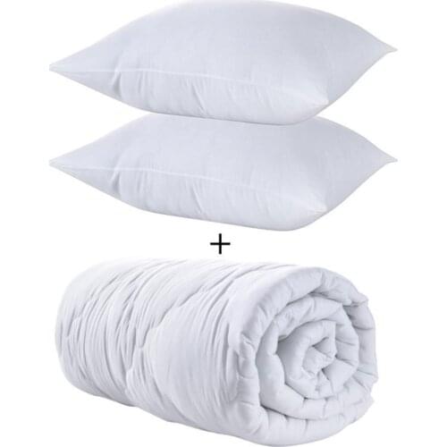 PerleHome Double Personality Silicon Quilt Set + 2 Pillow Gift Soft Comfortable Flexible Double Comforter Set