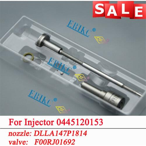 ERIKC 0445120153 Common Rail Injector Repair Kits Nozzle DLLA147P1814 Valve F00RJ01692 For Bosch Injection 0 445 120 153