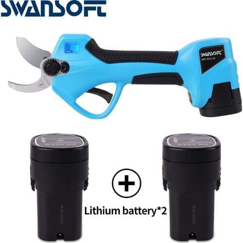 SWANSOFT 16.8V Cordless Pruner Electric Pruning Shear Lithium-ion Battery Efficient Fruit Tree Bonsai Pruning Branches Cutter