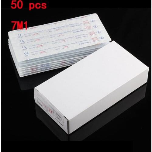 50pcs M1 tattoo machine Curved Round Liner Aiguilles De Tatouage Tattoo Supply Pour Machine Gun Grip Free Shipping