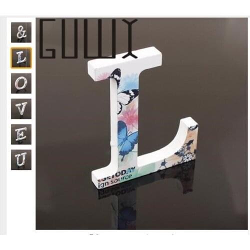GUWX New design printed letters A_Z & 0 _9 white wedding decoration home decoration as a birthday present 10 cm tall, s