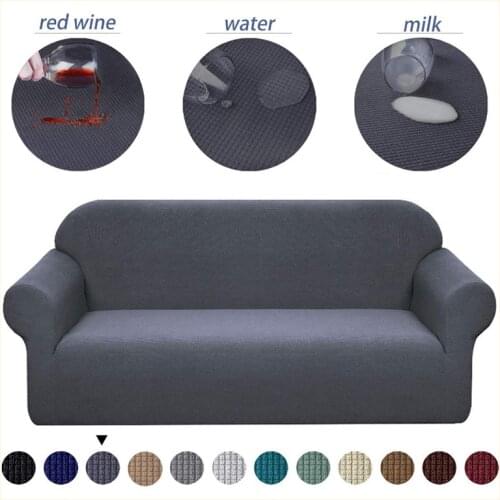 All-inclusive Waterproof Elastic Sofa Cover Solid Color Simple Living Room Single-seater Two-seater Sofa Cover