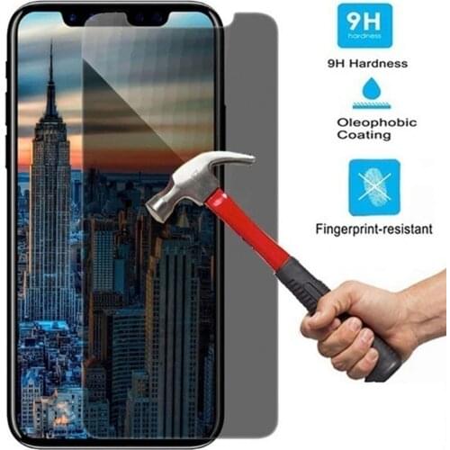 Screen Protector Round Edge 9H Hardness Tempered Glass Privacy Screen Protector for iPhone X XS XR 8/7/6/6S Plus Phone Accessory
