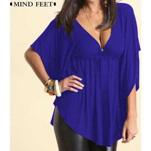 MIND FEET Women Plus Size T-Shirt Irregular Length Casual Tops Tees Summer Stretch Knitted Large Size Patchwork Shirts Clothing